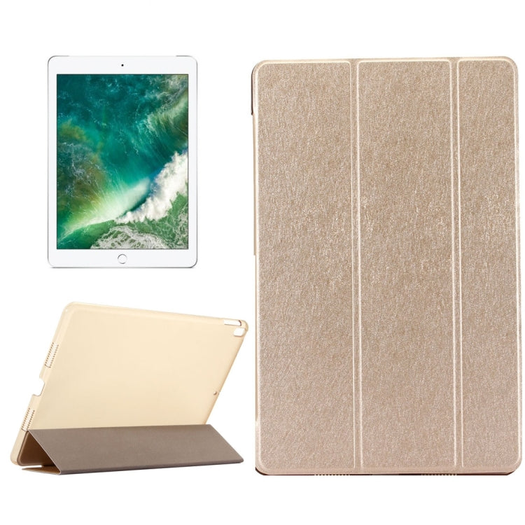 For iPad Pro 10.5 Inch Silk Texture Horizontal Flip Leather Case with Three-folding Holder & Sleep Function