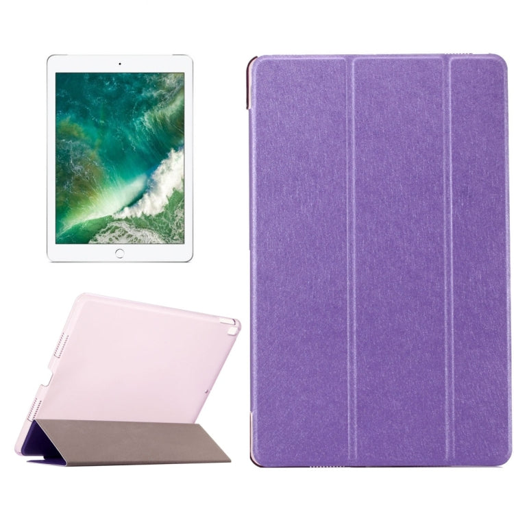 For iPad Pro 10.5 Inch Silk Texture Horizontal Flip Leather Case with Three-folding Holder & Sleep Function