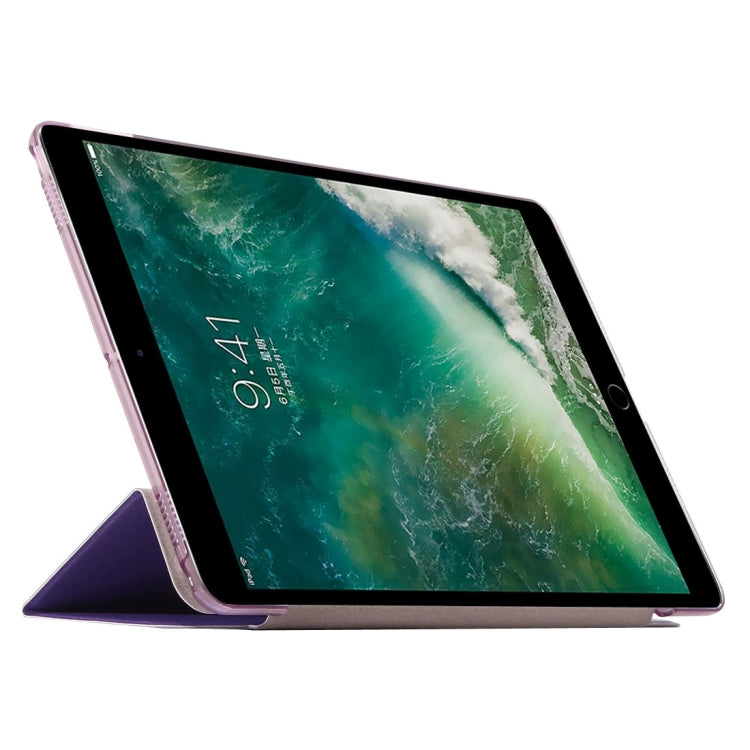 For iPad Pro 10.5 Inch Silk Texture Horizontal Flip Leather Case with Three-folding Holder & Sleep Function