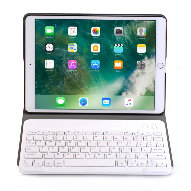 For iPad Pro 10.5 inch Ultra-thin ABS Bluetooth Keyboard Horizontal Flip Leather Tablet Case with Holder