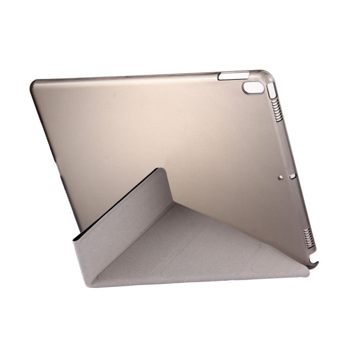 For iPad Pro 10.5 inch Silk Texture Horizontal Deformation Flip Leather Case with 4-folding Holder & Sleep / Wake-up