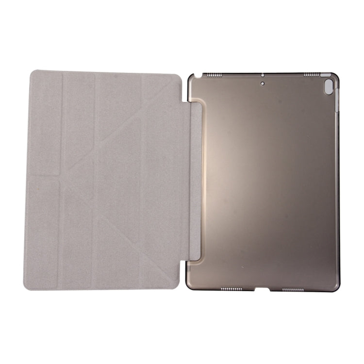 For iPad Pro 10.5 inch Silk Texture Horizontal Deformation Flip Leather Case with 4-folding Holder & Sleep / Wake-up