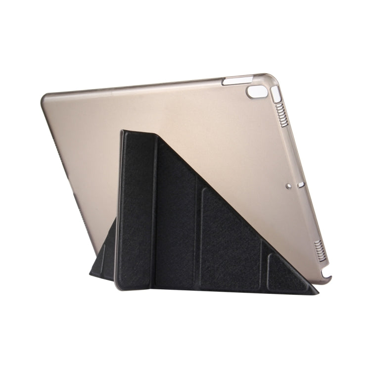 For iPad Pro 10.5 inch Silk Texture Horizontal Deformation Flip Leather Case with 4-folding Holder & Sleep / Wake-up