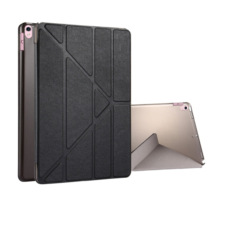 For iPad Pro 10.5 inch Silk Texture Horizontal Deformation Flip Leather Case with 4-folding Holder & Sleep / Wake-up