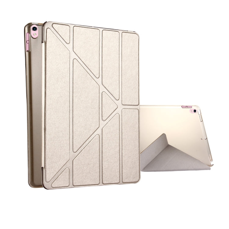 For iPad Pro 10.5 inch Silk Texture Horizontal Deformation Flip Leather Case with 4-folding Holder & Sleep / Wake-up