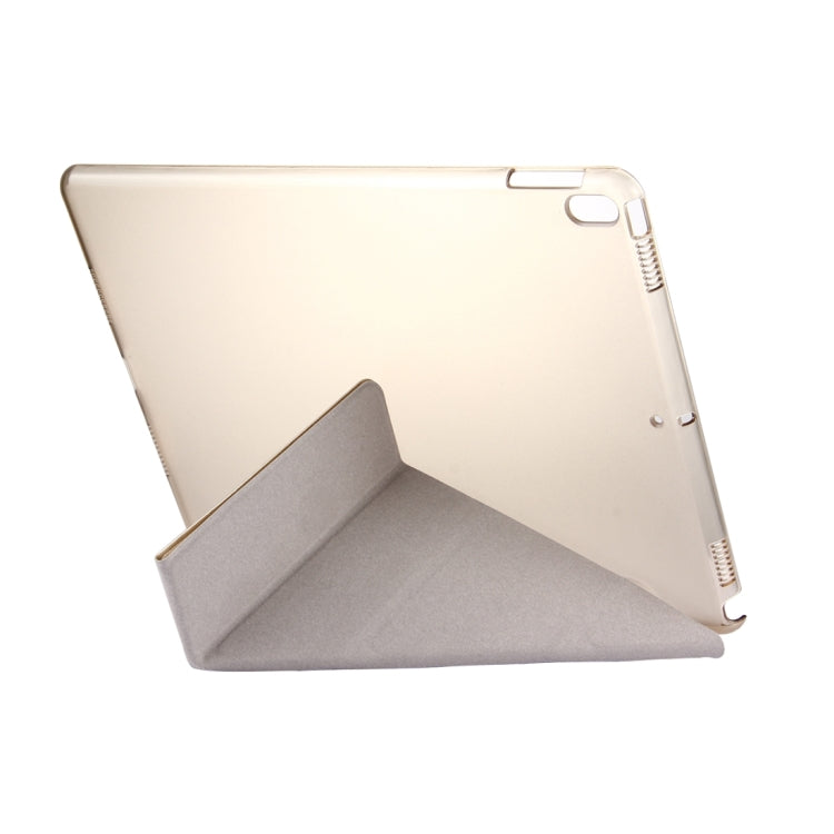 For iPad Pro 10.5 inch Silk Texture Horizontal Deformation Flip Leather Case with 4-folding Holder & Sleep / Wake-up