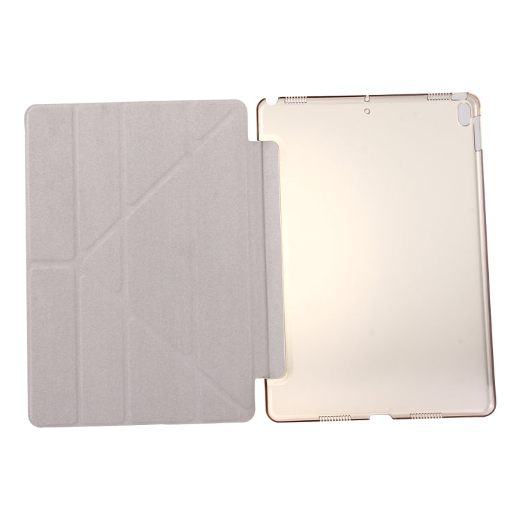 For iPad Pro 10.5 inch Silk Texture Horizontal Deformation Flip Leather Case with 4-folding Holder & Sleep / Wake-up