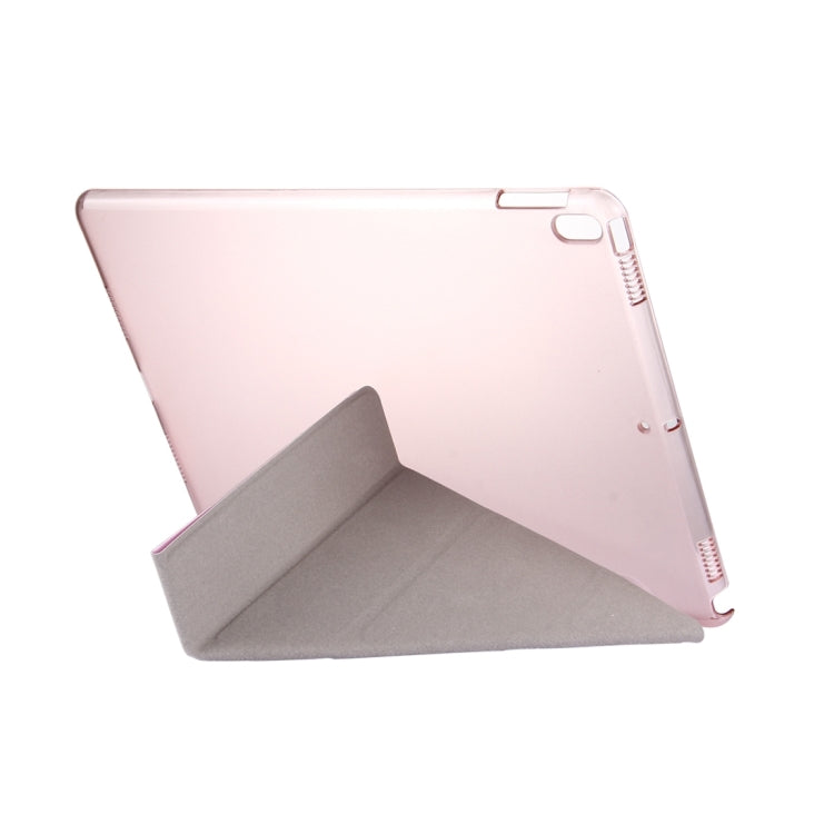 For iPad Pro 10.5 inch Silk Texture Horizontal Deformation Flip Leather Case with 4-folding Holder & Sleep / Wake-up