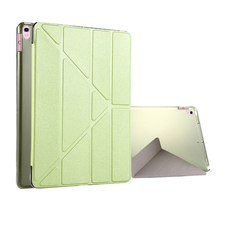 For iPad Pro 10.5 inch Silk Texture Horizontal Deformation Flip Leather Case with 4-folding Holder & Sleep / Wake-up