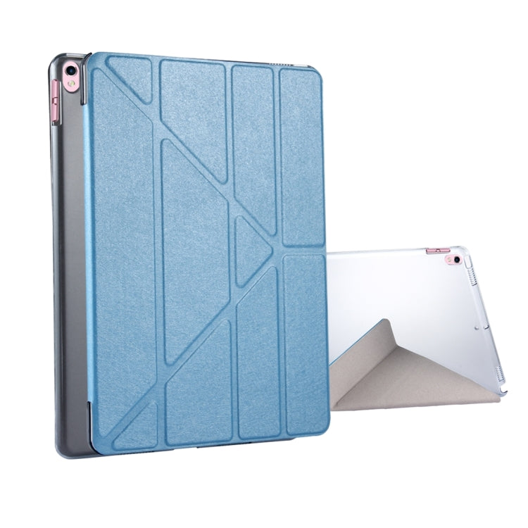 For iPad Pro 10.5 inch Silk Texture Horizontal Deformation Flip Leather Case with 4-folding Holder & Sleep / Wake-up