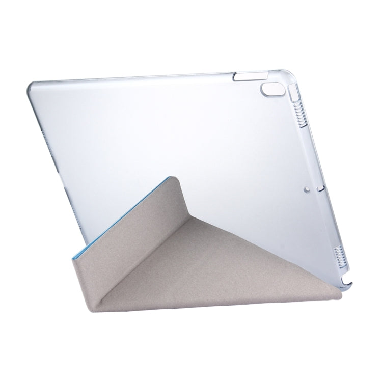 For iPad Pro 10.5 inch Silk Texture Horizontal Deformation Flip Leather Case with 4-folding Holder & Sleep / Wake-up