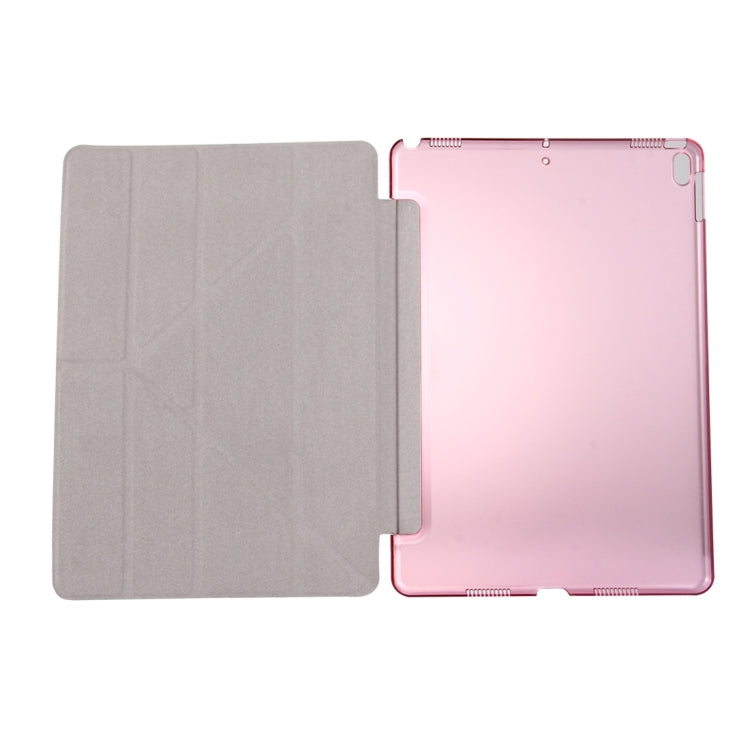 For iPad Pro 10.5 inch Silk Texture Horizontal Deformation Flip Leather Case with 4-folding Holder & Sleep / Wake-up