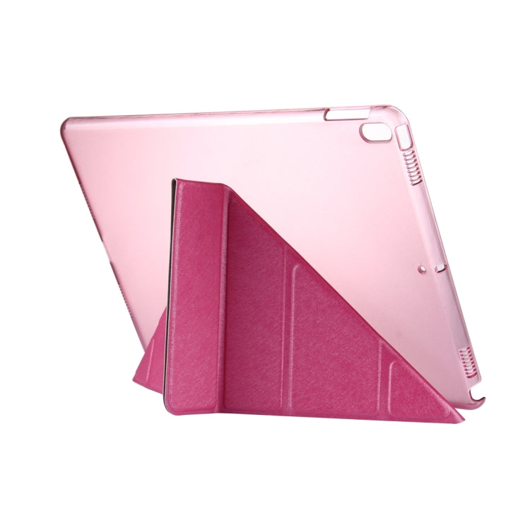 For iPad Pro 10.5 inch Silk Texture Horizontal Deformation Flip Leather Case with 4-folding Holder & Sleep / Wake-up