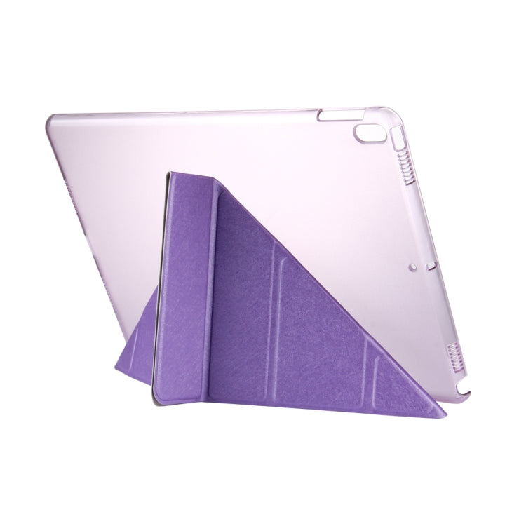 For iPad Pro 10.5 inch Silk Texture Horizontal Deformation Flip Leather Case with 4-folding Holder & Sleep / Wake-up