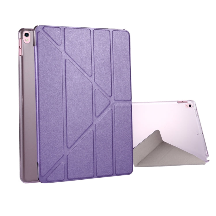 For iPad Pro 10.5 inch Silk Texture Horizontal Deformation Flip Leather Case with 4-folding Holder & Sleep / Wake-up