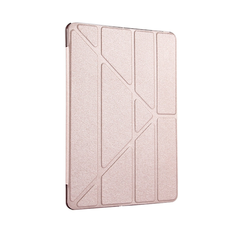 For iPad Pro 10.5 inch Silk Texture Horizontal Deformation Flip Leather Case with 4-folding Holder & Sleep / Wake-up