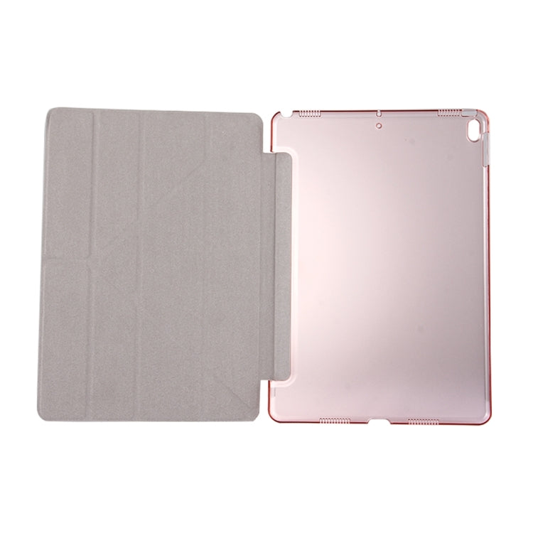 For iPad Pro 10.5 inch Silk Texture Horizontal Deformation Flip Leather Case with 4-folding Holder & Sleep / Wake-up