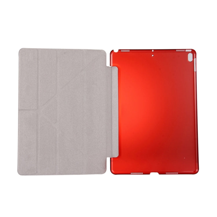 For iPad Pro 10.5 inch Silk Texture Horizontal Deformation Flip Leather Case with 4-folding Holder & Sleep / Wake-up