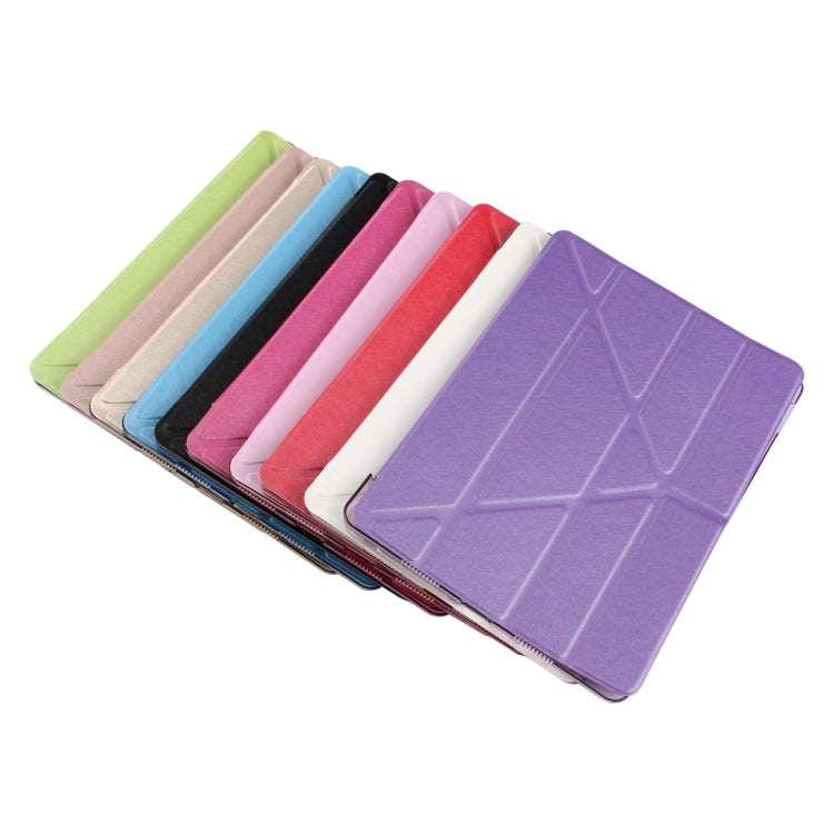 For iPad Pro 10.5 inch Silk Texture Horizontal Deformation Flip Leather Case with 4-folding Holder & Sleep / Wake-up