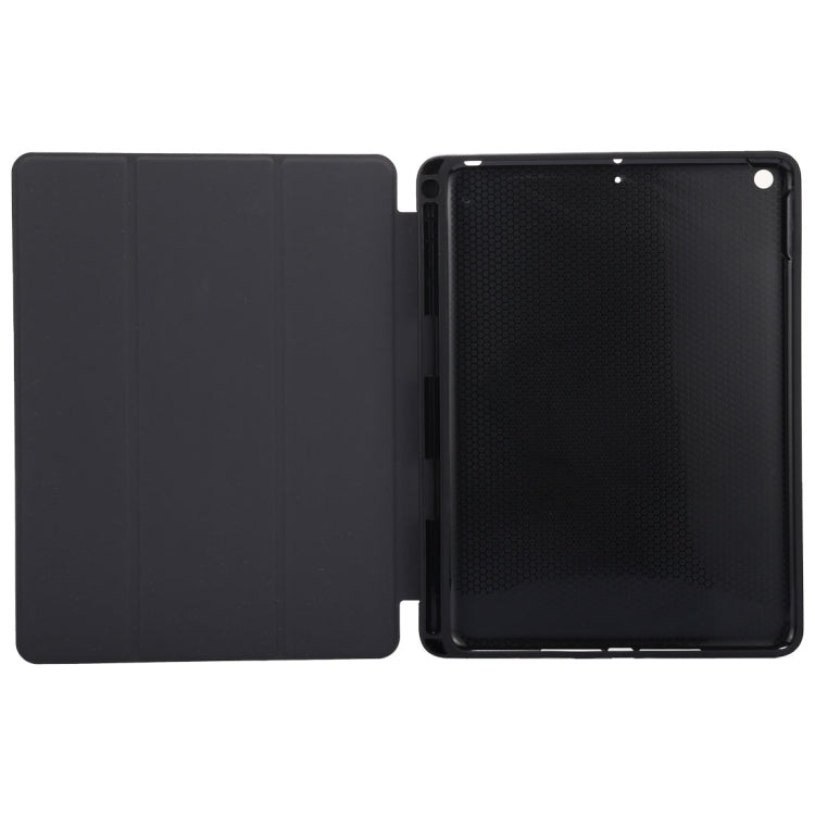 Cloth Texture Pattern Horizontal Flip Leather Case for iPad Pro 10.5 inch ,with Three-folding Holder & Pen Slots