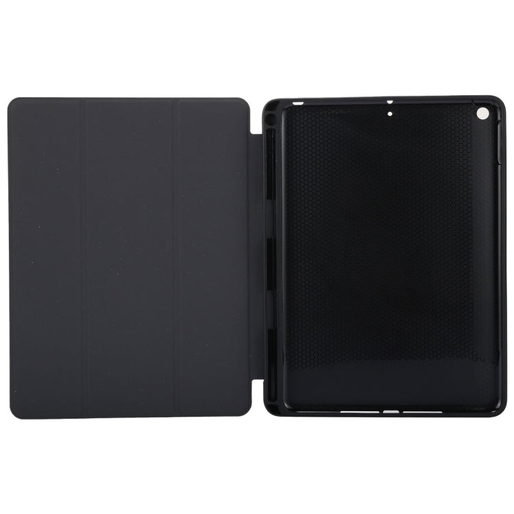 Cloth Texture Pattern Horizontal Flip Leather Case for iPad Pro 10.5 inch ,with Three-folding Holder & Pen Slots