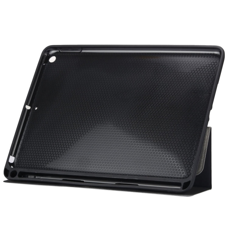 Cloth Texture Pattern Horizontal Flip Leather Case for iPad Pro 10.5 inch ,with Three-folding Holder & Pen Slots