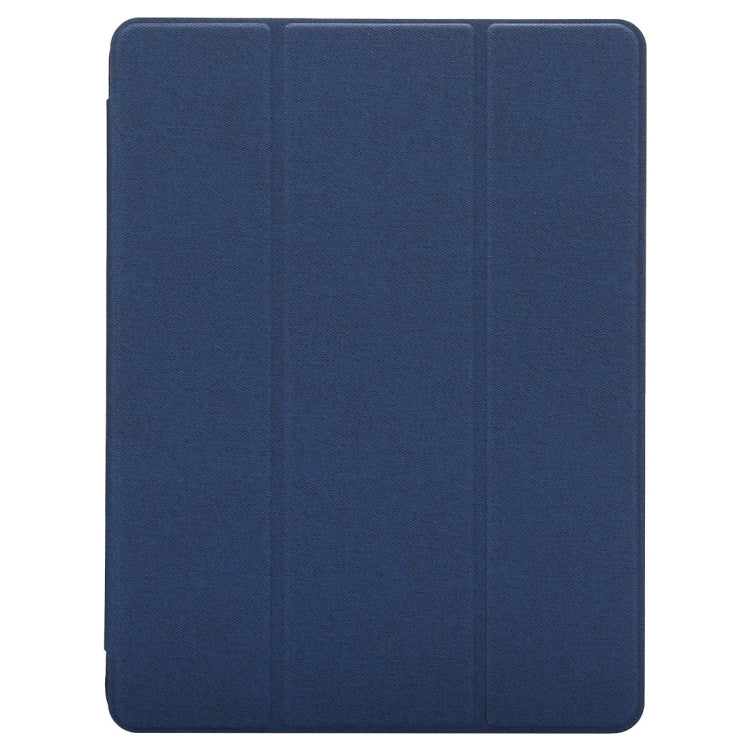 Cloth Texture Pattern Horizontal Flip Leather Case for iPad Pro 10.5 inch ,with Three-folding Holder & Pen Slots