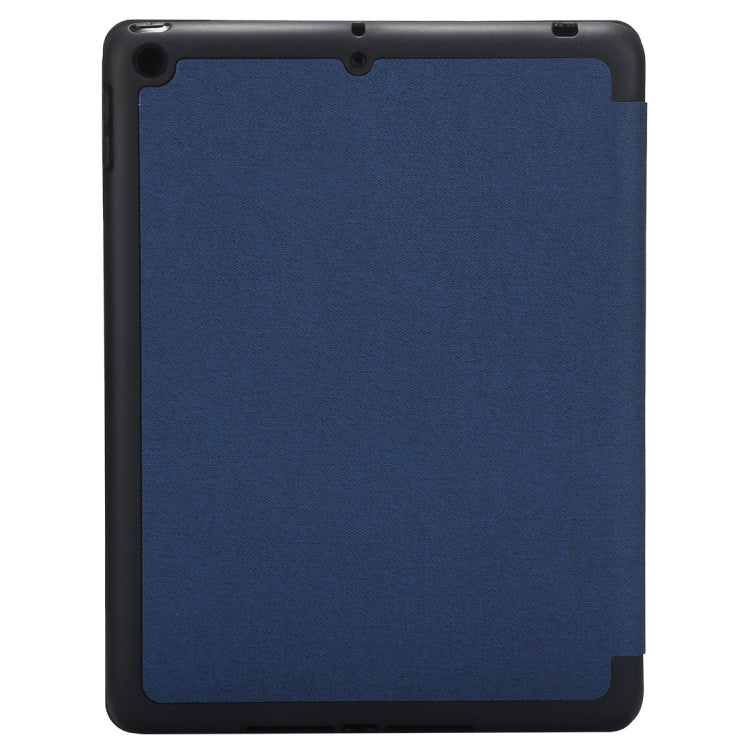 Cloth Texture Pattern Horizontal Flip Leather Case for iPad Pro 10.5 inch ,with Three-folding Holder & Pen Slots