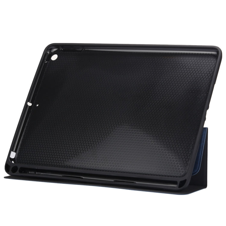 Cloth Texture Pattern Horizontal Flip Leather Case for iPad Pro 10.5 inch ,with Three-folding Holder & Pen Slots