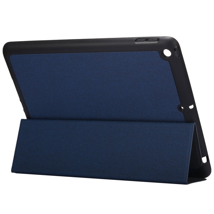 Cloth Texture Pattern Horizontal Flip Leather Case for iPad Pro 10.5 inch ,with Three-folding Holder & Pen Slots