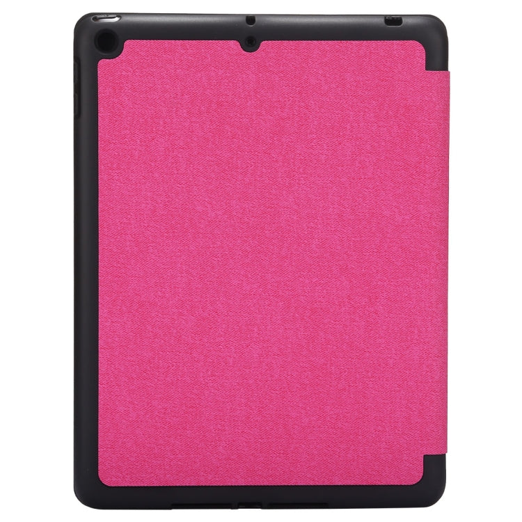 Cloth Texture Pattern Horizontal Flip Leather Case for iPad Pro 10.5 inch ,with Three-folding Holder & Pen Slots