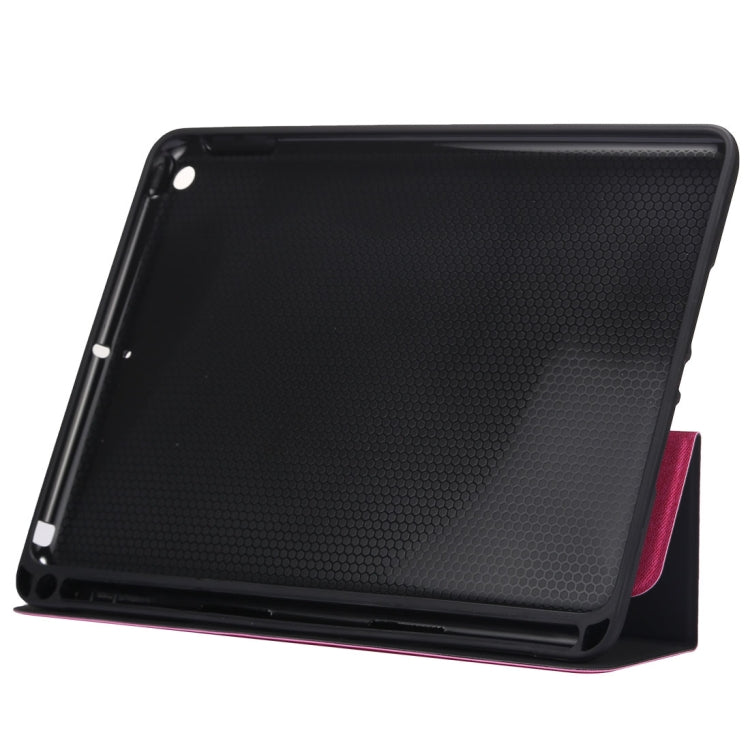 Cloth Texture Pattern Horizontal Flip Leather Case for iPad Pro 10.5 inch ,with Three-folding Holder & Pen Slots