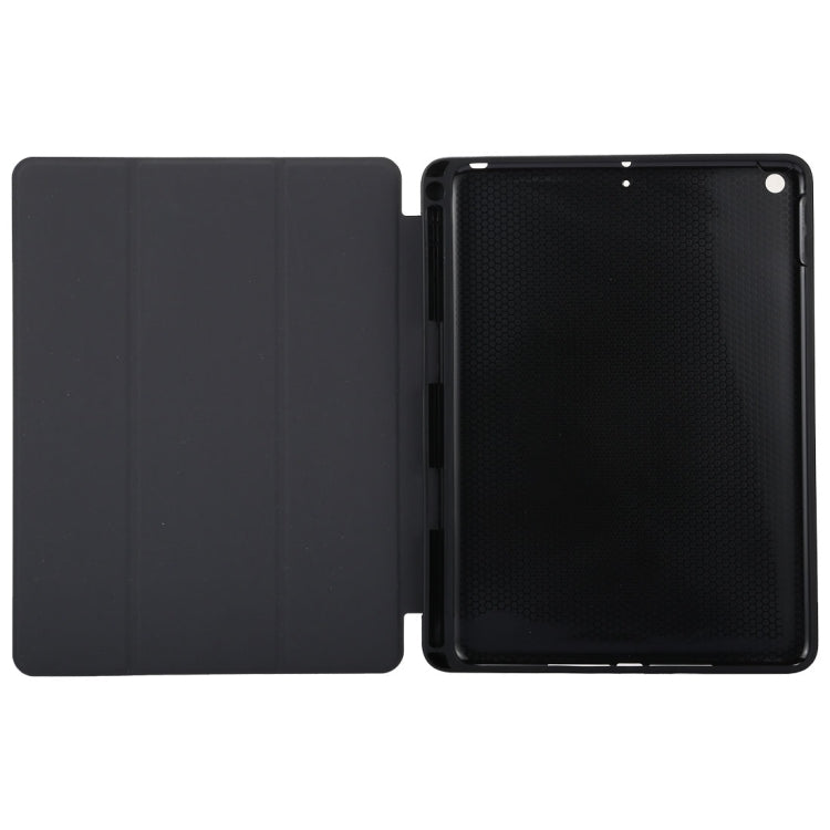 Cloth Texture Pattern Horizontal Flip Leather Case for iPad Pro 10.5 inch ,with Three-folding Holder & Pen Slots