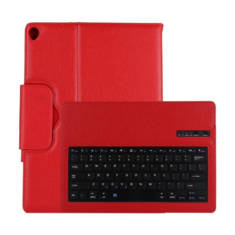 For iPad Pro 12.9 inch (2017) Detachable Bluetooth Keyboard + Litchi Texture Horizontal Flip Leather Tablet Case with Holder