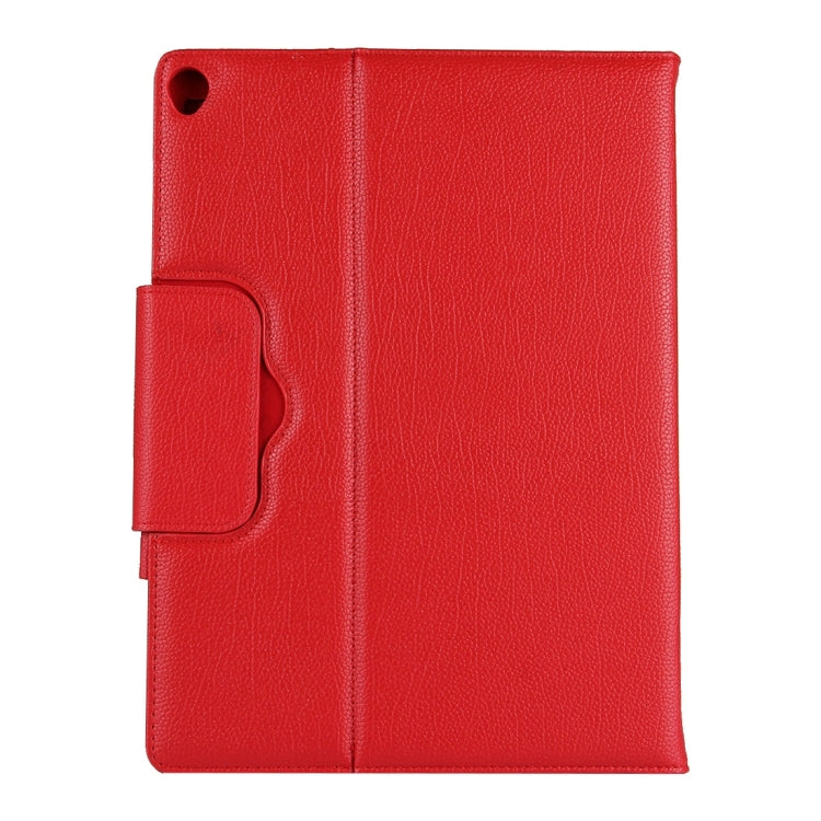 For iPad Pro 12.9 inch (2017) Detachable Bluetooth Keyboard + Litchi Texture Horizontal Flip Leather Tablet Case with Holder