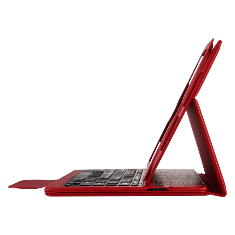 For iPad Pro 12.9 inch (2017) Detachable Bluetooth Keyboard + Litchi Texture Horizontal Flip Leather Tablet Case with Holder