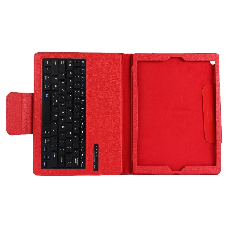 For iPad Pro 12.9 inch (2017) Detachable Bluetooth Keyboard + Litchi Texture Horizontal Flip Leather Tablet Case with Holder
