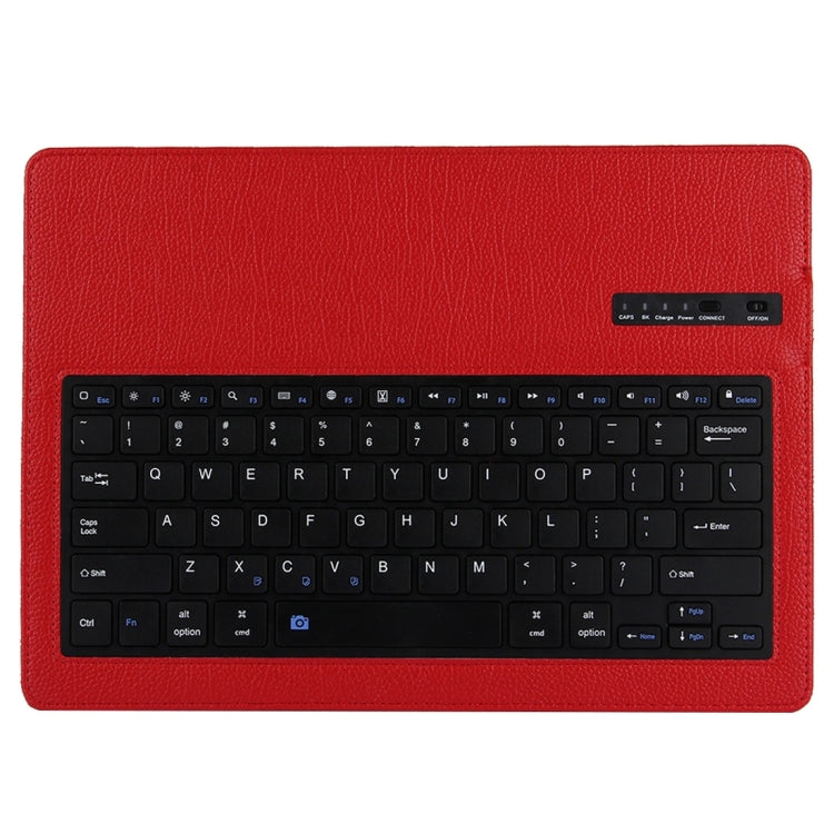 For iPad Pro 12.9 inch (2017) Detachable Bluetooth Keyboard + Litchi Texture Horizontal Flip Leather Tablet Case with Holder