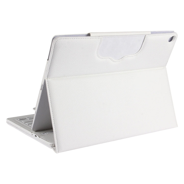 For iPad Pro 12.9 inch (2017) Detachable Bluetooth Keyboard + Litchi Texture Horizontal Flip Leather Tablet Case with Holder