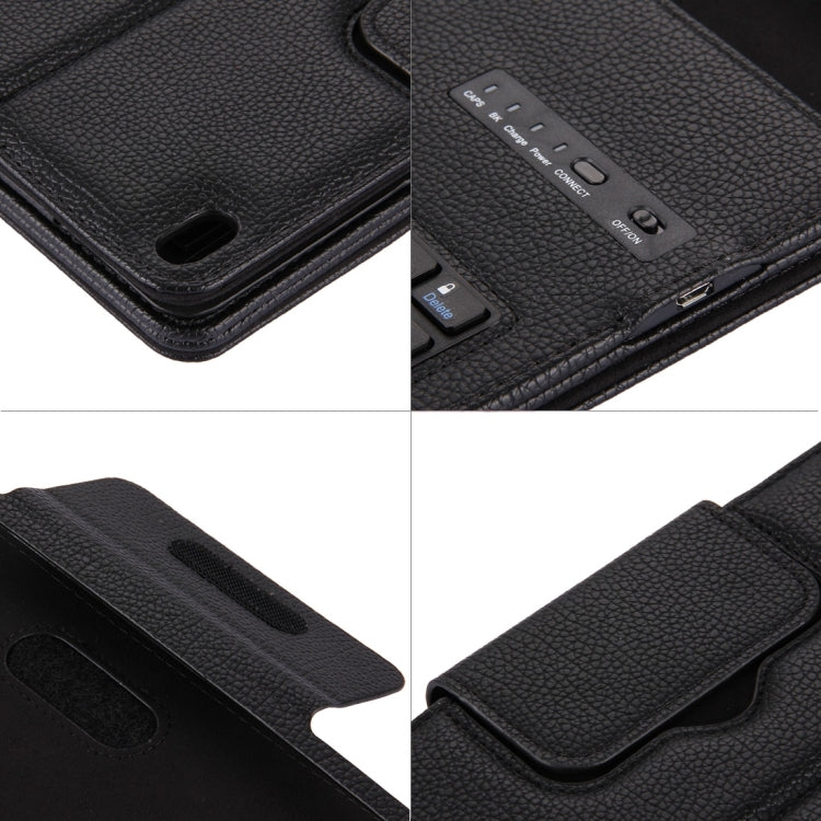 IP105 For iPad Pro 10.5 inch Detachable Bluetooth Keyboard + Litchi Texture Horizontal Flip Leather Tablet Case with Holder
