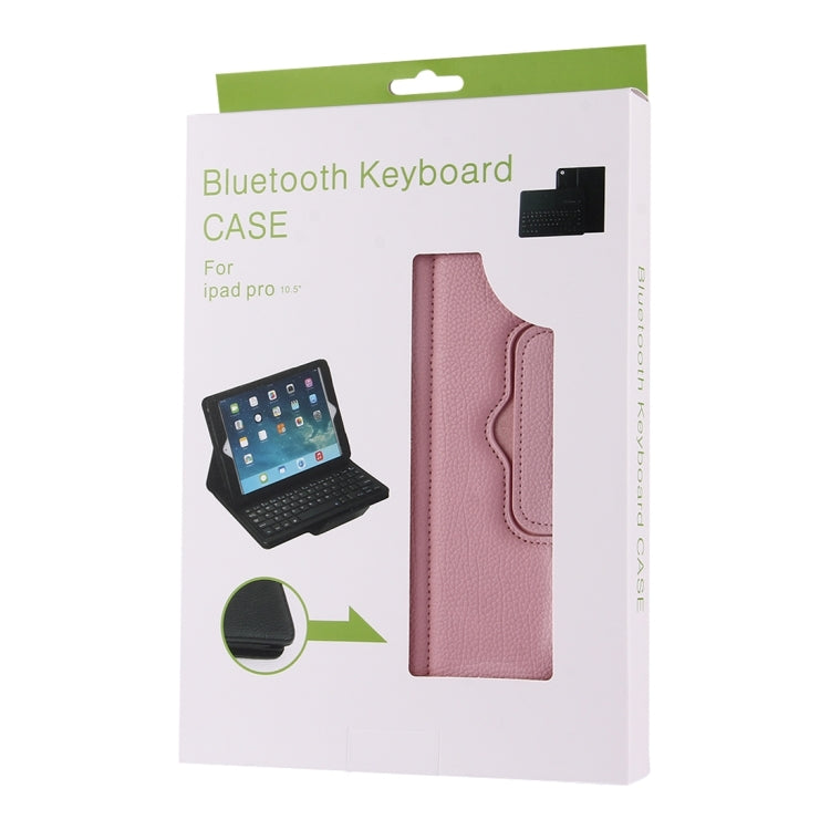 IP105 For iPad Pro 10.5 inch Detachable Bluetooth Keyboard + Litchi Texture Horizontal Flip Leather Tablet Case with Holder