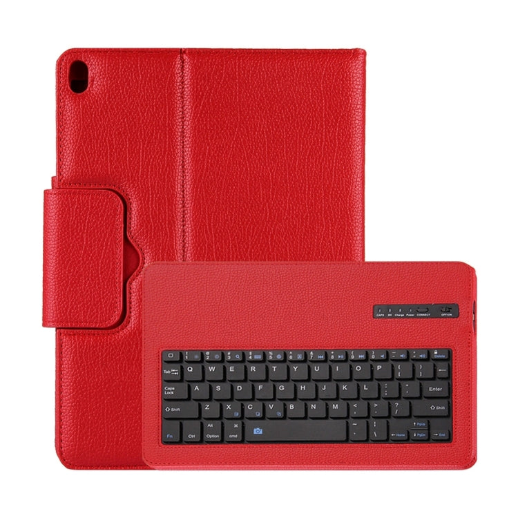 Detachable Bluetooth Keyboard + Litchi Texture Horizontal Flip Leather Tablet Case with Holder for iPad Pro 11 inch (2018)