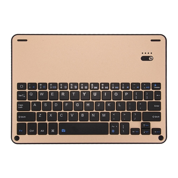 For iPad Pro 10.5 inch Detachable Aluminum Alloy Bluetooth Keyboard + Lambskin Texture Leather Tablet Case with Holder