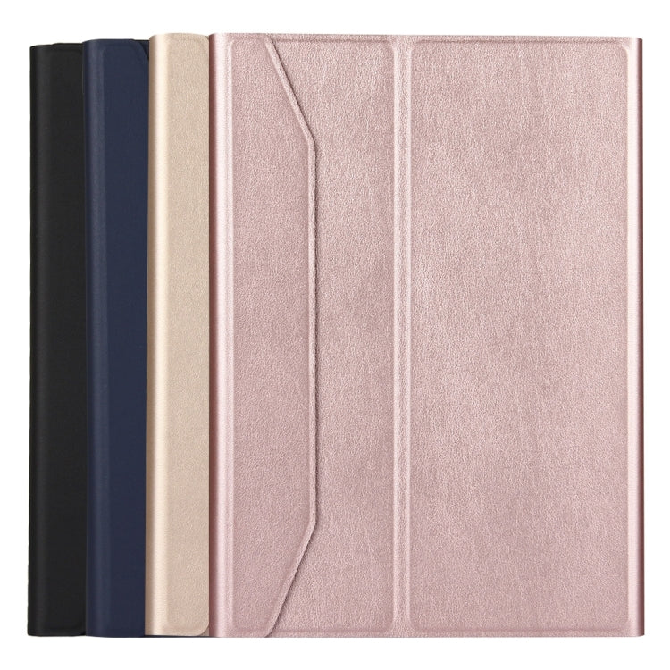 For iPad Pro 10.5 inch Detachable Aluminum Alloy Bluetooth Keyboard + Lambskin Texture Leather Tablet Case with Holder