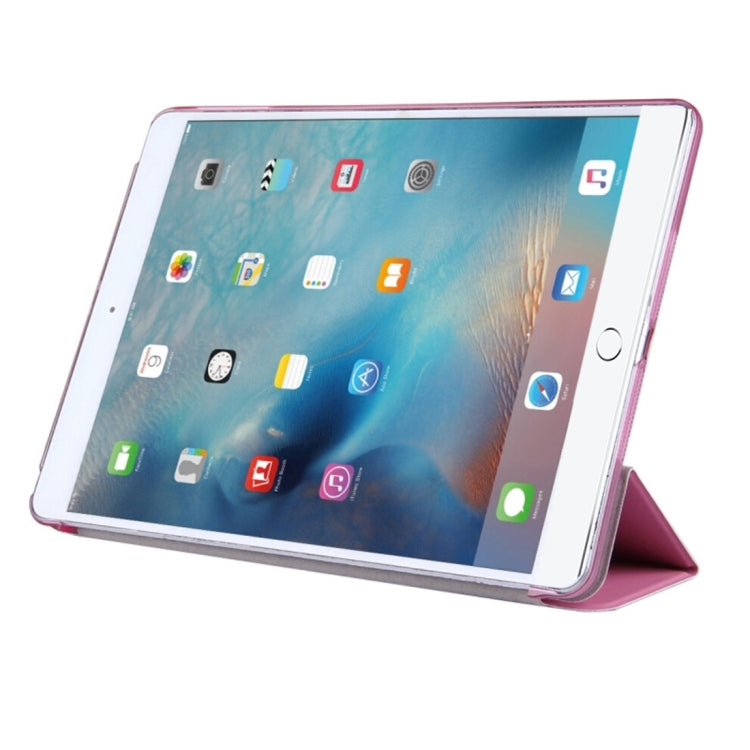 For iPad Pro 12.9 inch (2016) PU +Frosted Plastic Bottom Cover  Horizontal Flip Leather Case with Three-folding Holder & Sleep Function