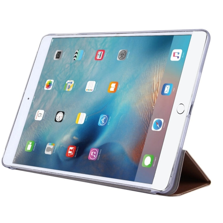 For iPad Pro 12.9 inch (2016) PU +Frosted Plastic Bottom Cover  Horizontal Flip Leather Case with Three-folding Holder & Sleep Function