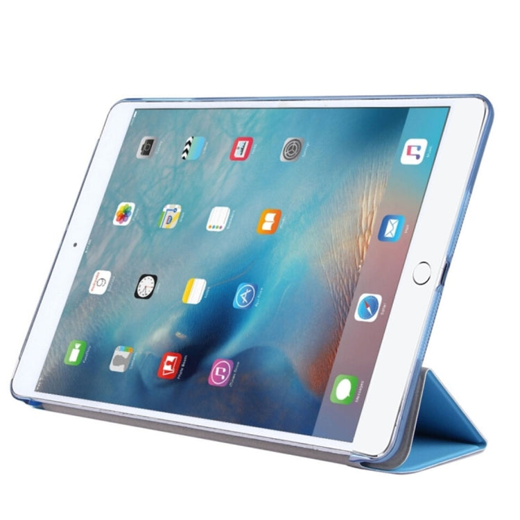 For iPad Pro 12.9 inch (2016) PU +Frosted Plastic Bottom Cover  Horizontal Flip Leather Case with Three-folding Holder & Sleep Function