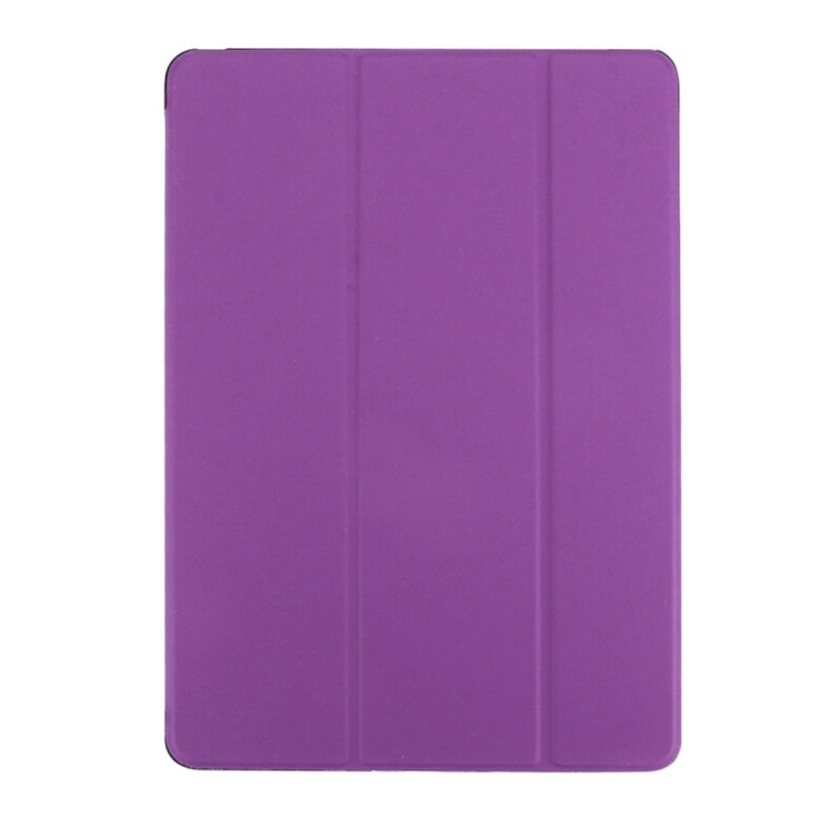 For iPad Pro 12.9 inch (2016) PU +Frosted Plastic Bottom Cover  Horizontal Flip Leather Case with Three-folding Holder & Sleep Function