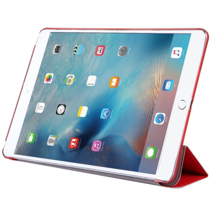For iPad Pro 12.9 inch (2016) PU +Frosted Plastic Bottom Cover  Horizontal Flip Leather Case with Three-folding Holder & Sleep Function