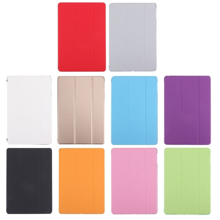 For iPad Pro 12.9 inch (2016) PU +Frosted Plastic Bottom Cover  Horizontal Flip Leather Case with Three-folding Holder & Sleep Function
